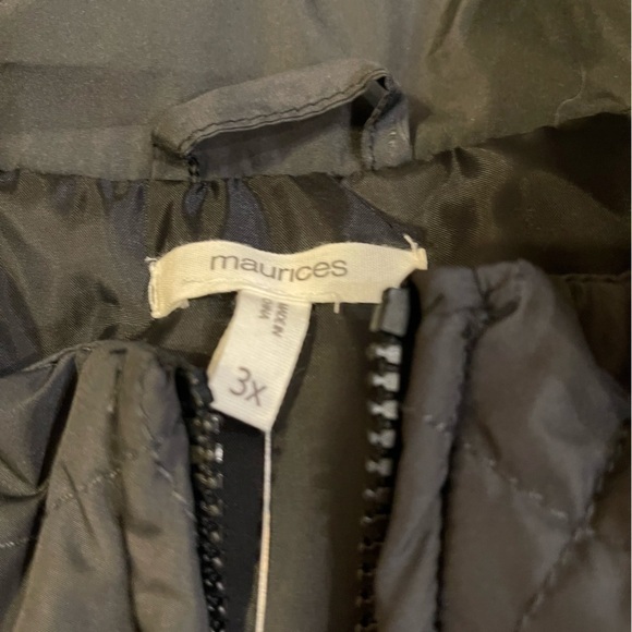 NWT MAURICES Black & White Buffalo Plaid Zip Up Vest Jacket 3X - Picture 5 of 6